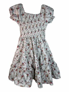 Polo Ralph Lauren Floral Smocked Cotton Jersey Dress 4 Ruffle Tiered Summer
